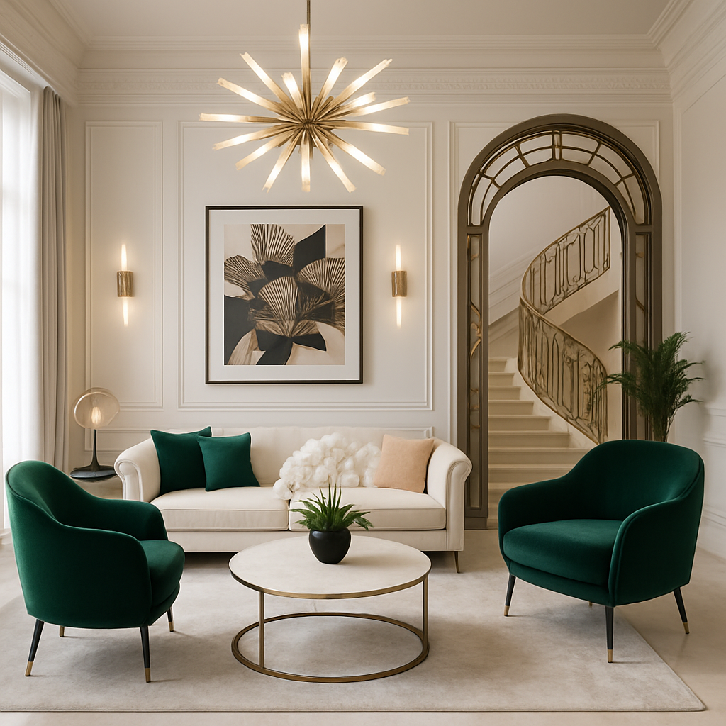 Art Deco Elegance: Luxurious Living Room Design