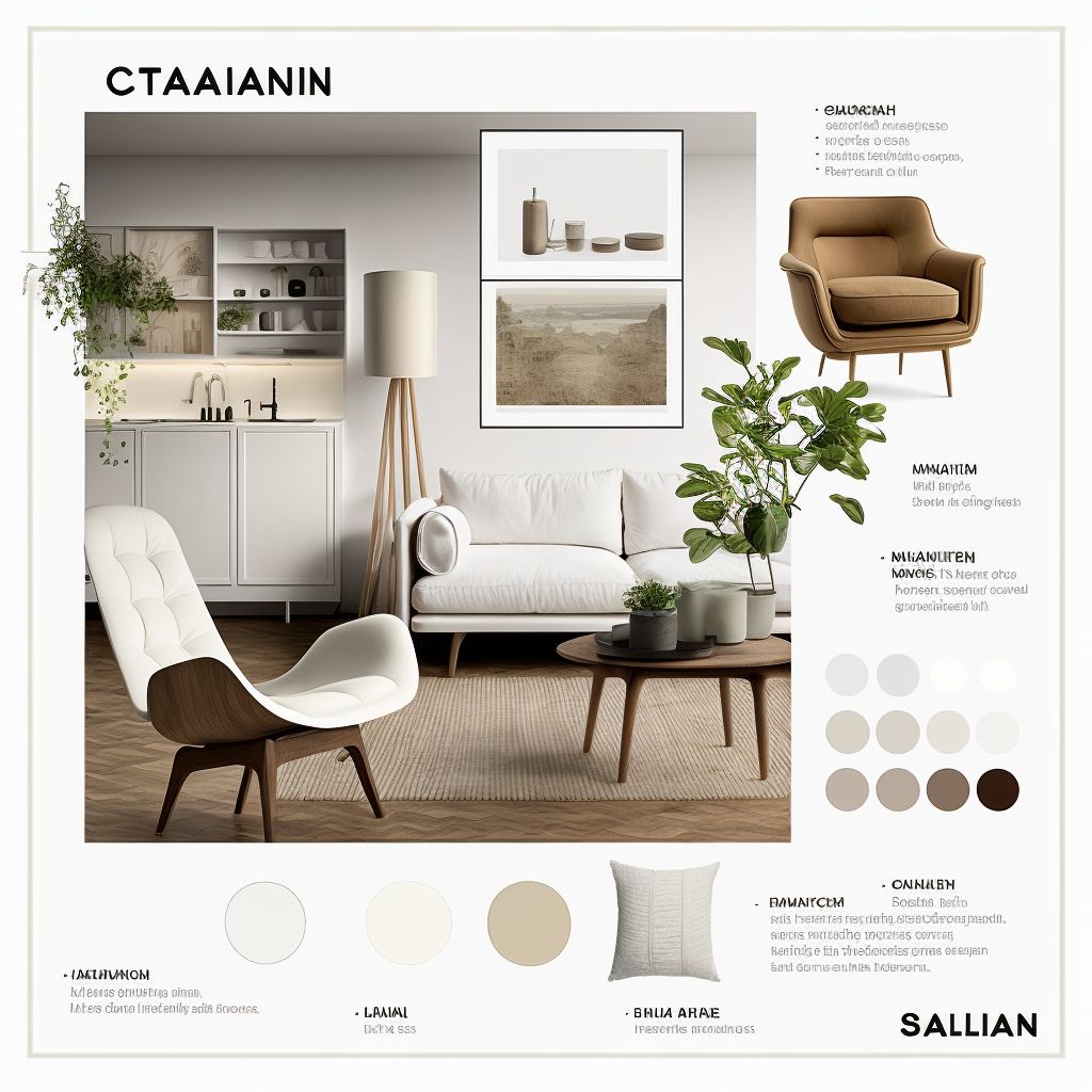 Serene Scandinavian Living Room: White, Beige & Light Brown Charm