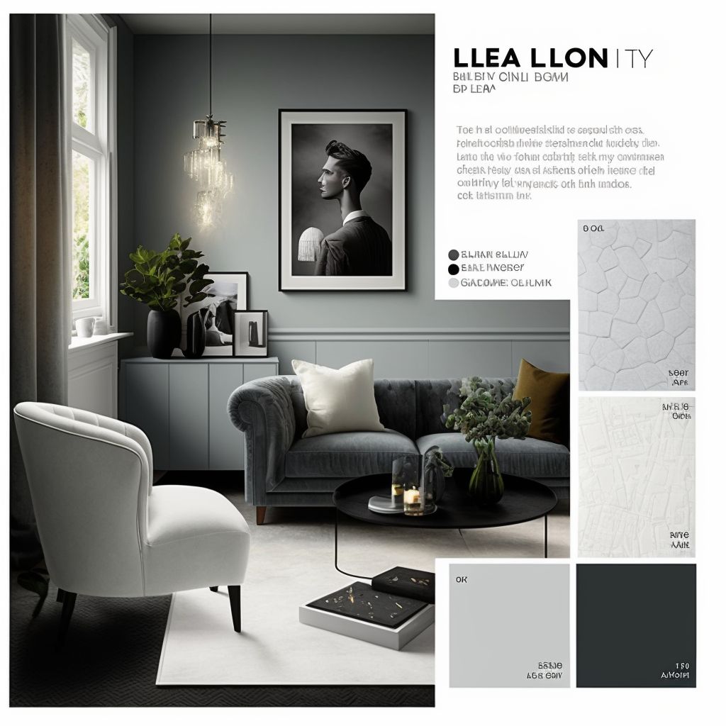 Modern Living Room Elegance: White, Light Grey & Dark Grey