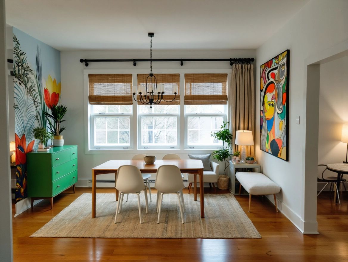Contemporary Dining Room: Whites, Creams & Josef Frank Flair