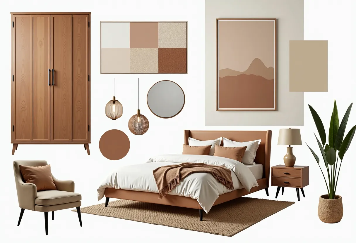 Dreamy Bohemian Bedroom: Tan, Beige & Ivory Elegance