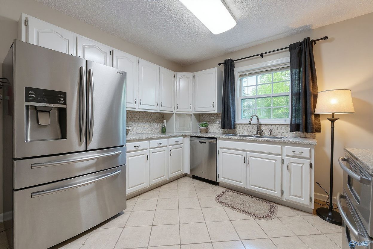 Modern Kitchen Elegance: Beige, Gray & Brown Harmony