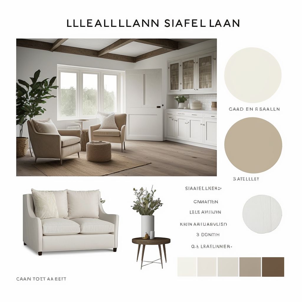 Farmhouse Living Room: White, Beige & Light Brown Comfort