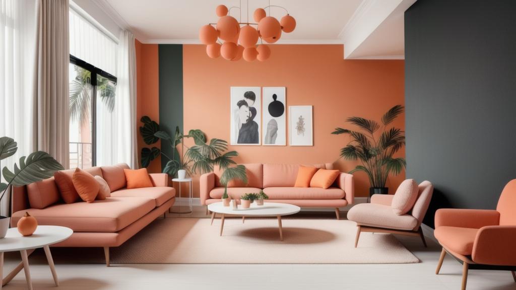 Minimalist Living Room with Terracotta Vert Elegance