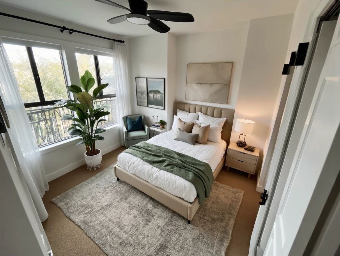 Serene Contemporary Bedroom with Elegant Neutral Tones