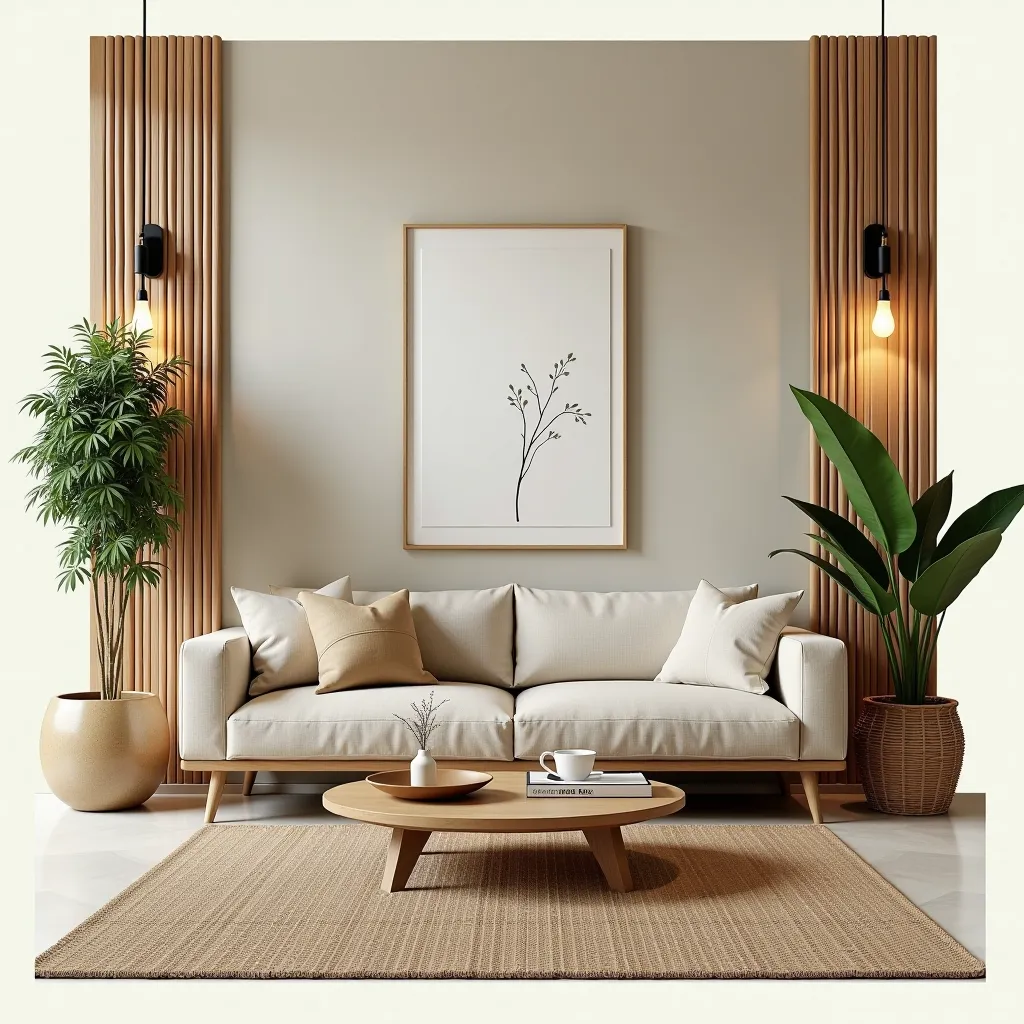 Tranquil Asian Zen Living Room Design