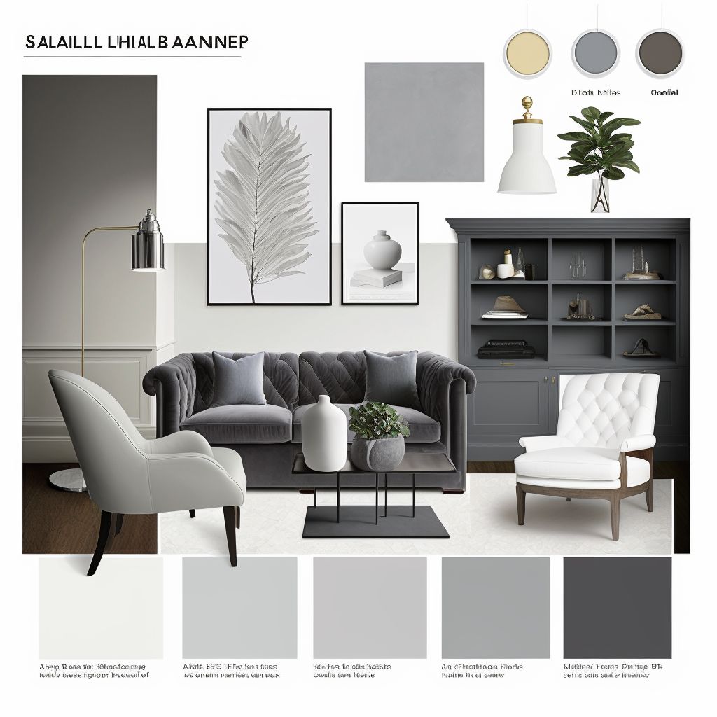 Minimalist Living Room: Elegant White & Grey Aesthetic