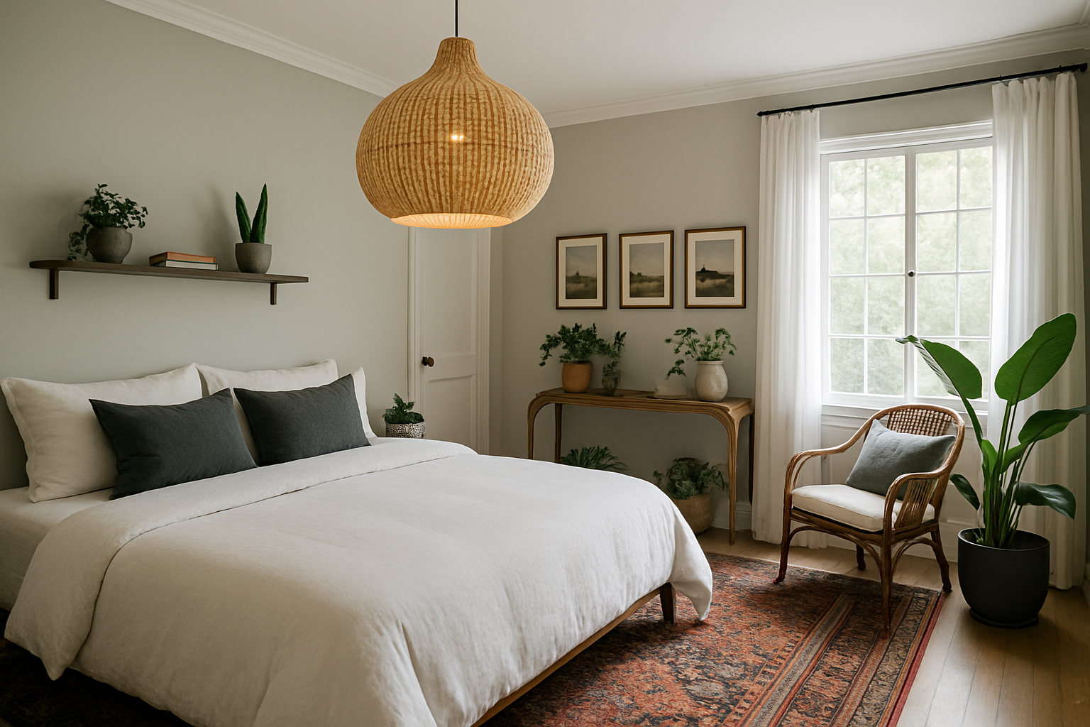 Bohemian Bedroom Bliss: Light, Airy, and Inviting