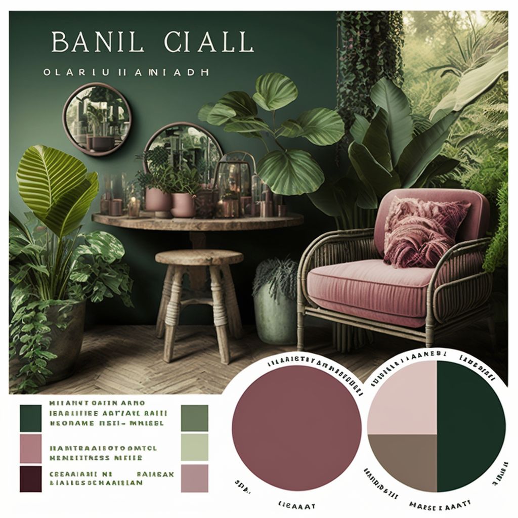 Bohemian Balcony: Forest Green & Dusty Rose Oasis