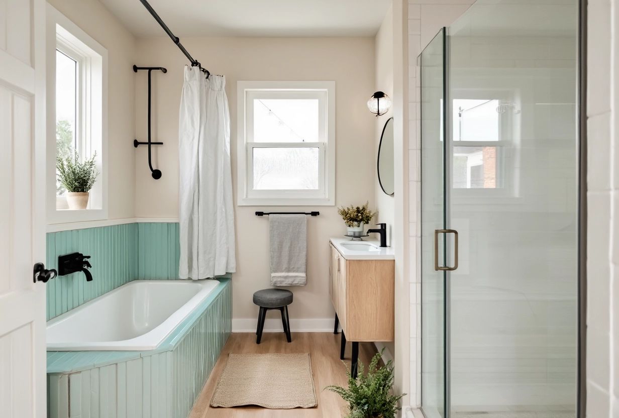 Elegant Mid-Century Modern Bathroom Retreat