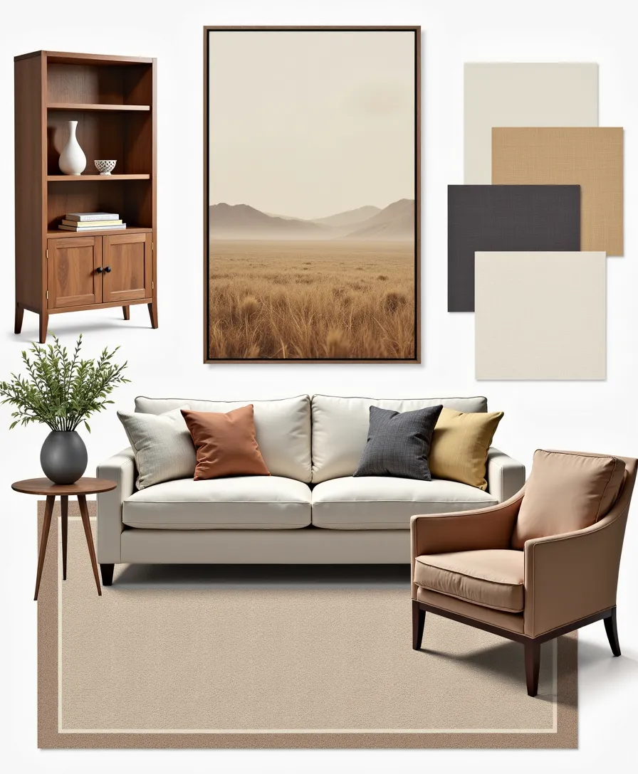 Timeless Traditional Living Room: Art & Comfort Blend