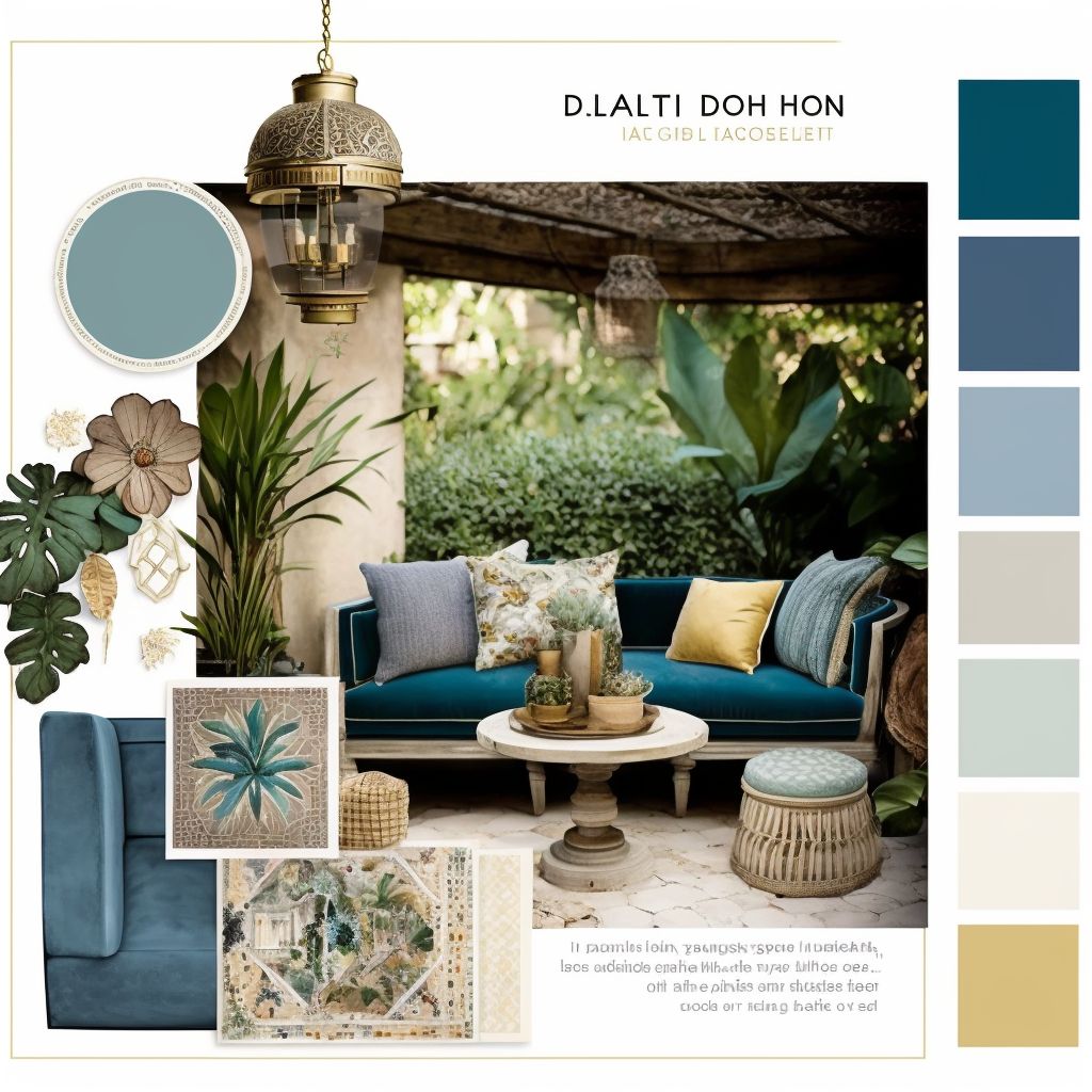 Bohemian Living Room: Earthy Tones & Outdoor Terrace Bliss