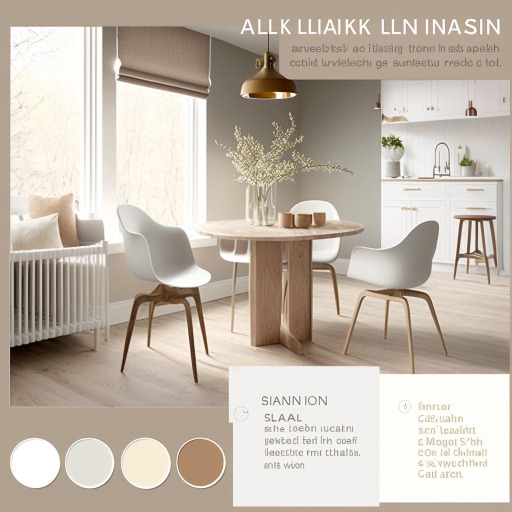 Scandinavian Dining Room Serenity: White, Beige & Light Brown