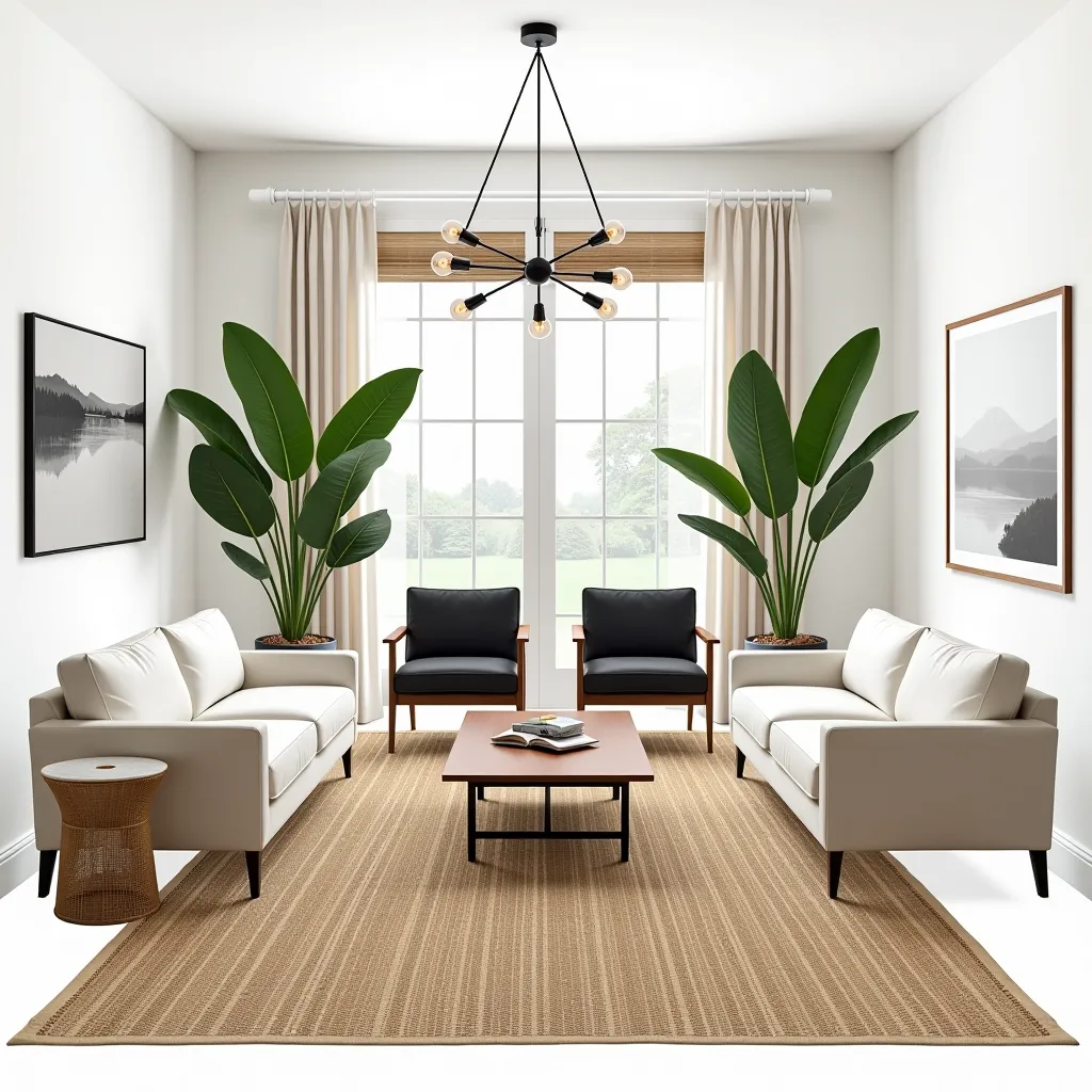 Mid-Century Modern Living Room: Cozy & Elegant Design
