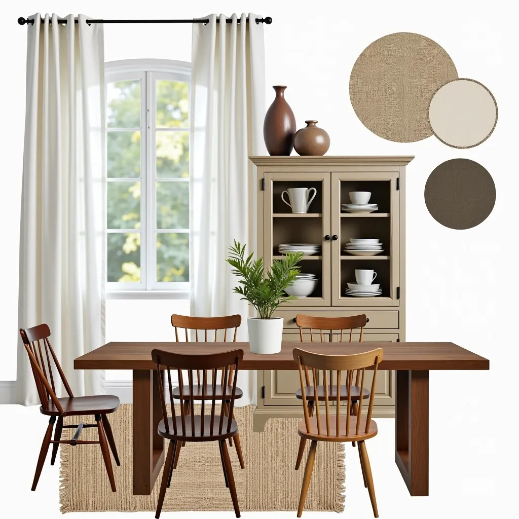 Charming Farmhouse Dining Room: Rustic Elegance
