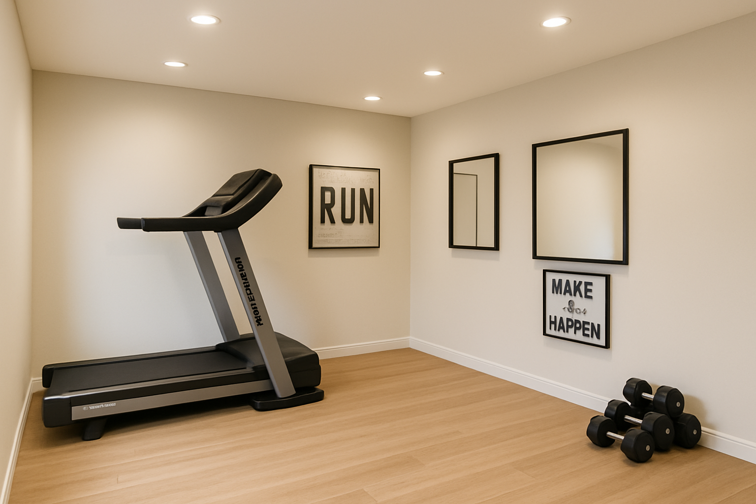 Transform Your Basement: Contemporary Fitness Room