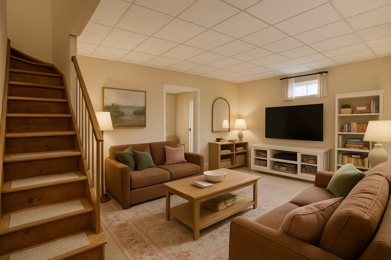 Chic French Country Basement Transformation