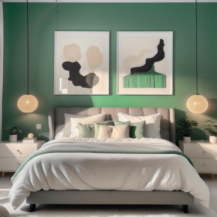 Contemporary Bedroom Design with Elegant VERT Palette