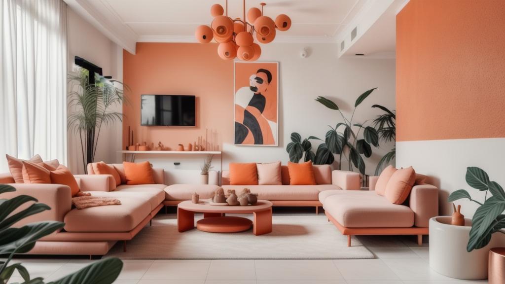 Contemporary Living Room Design with Earthy Tones