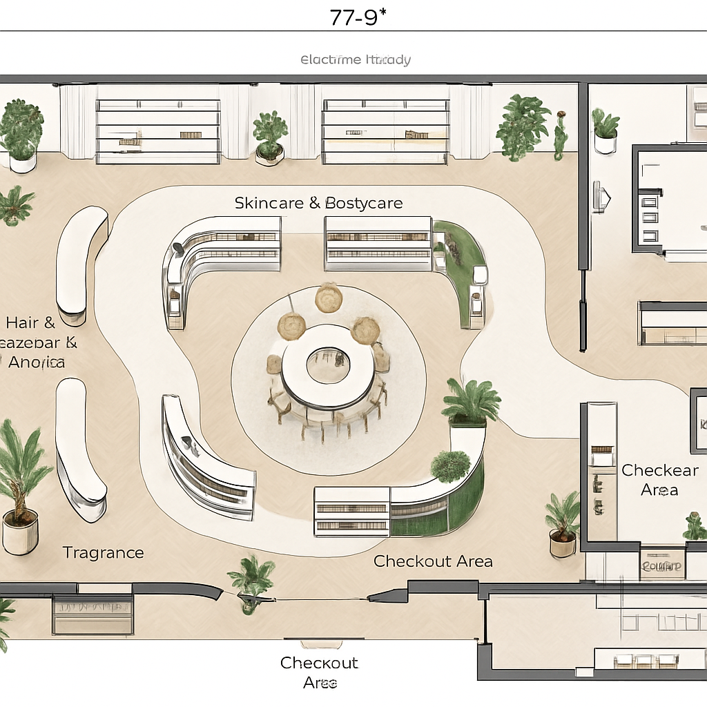 Contemporary Living Room with Modern Boho Retail Design