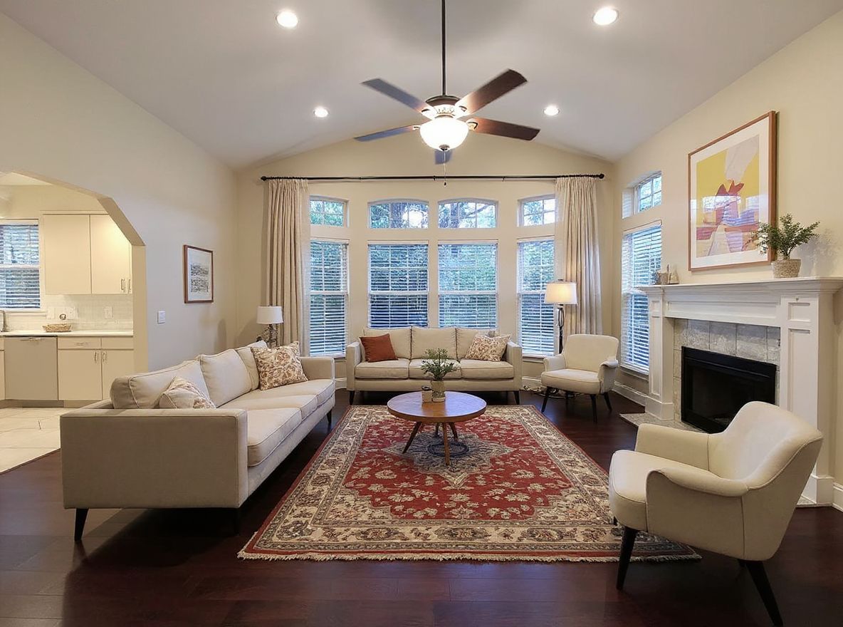 Mid-Century Modern Living Room with Cozy Studio McGee Flair