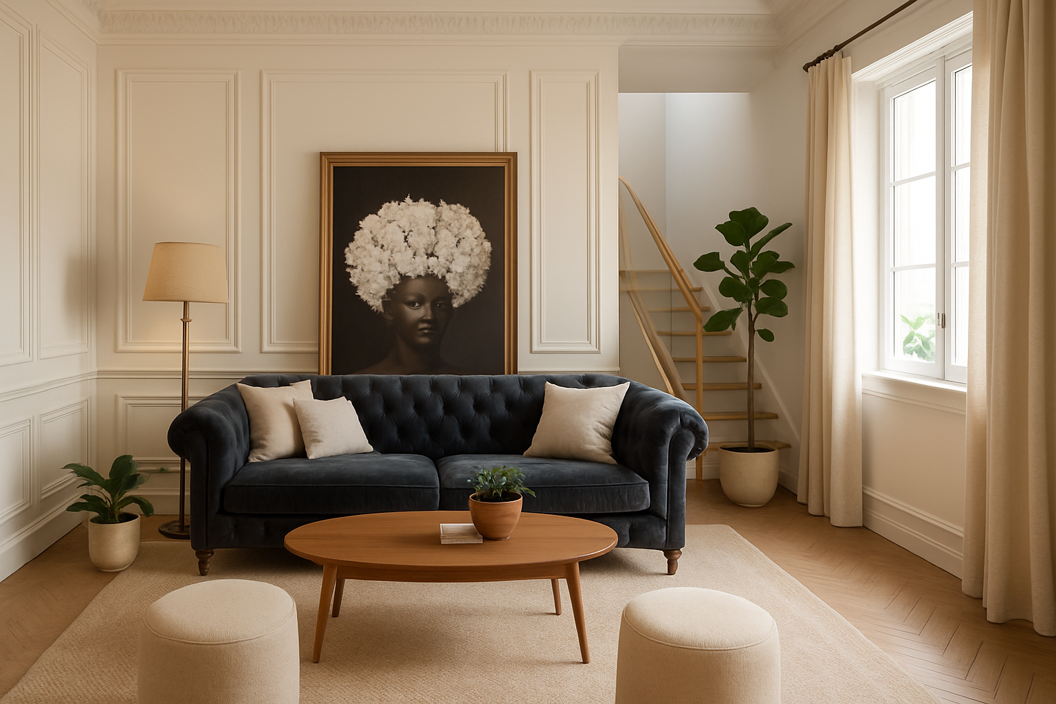 Elegant Traditional Living Room with Modern Touches