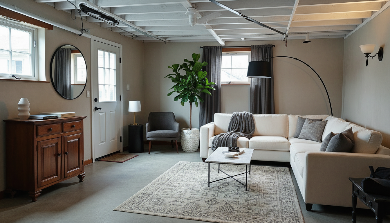 Modern Living Room Transformation: Bold Grey Elegance