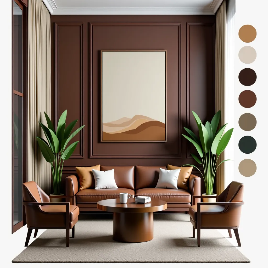 Minimalist Living Room: Tan, Beige, and Ivory Elegance