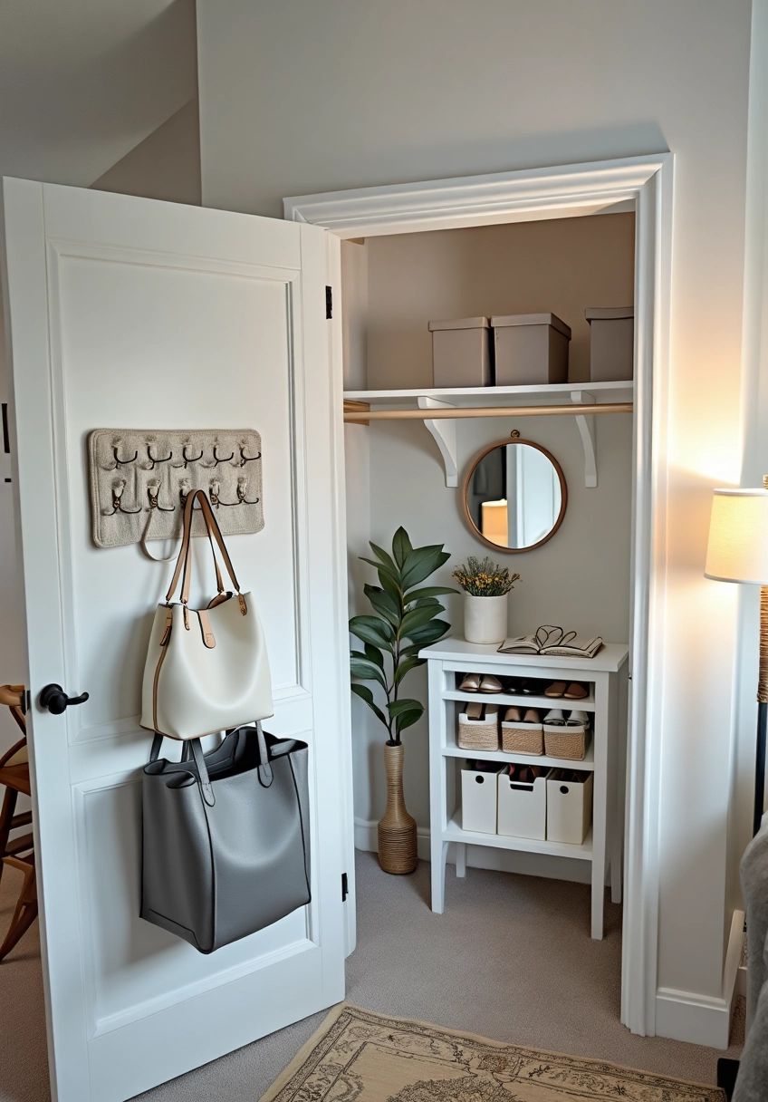 Elegant Traditional Closet Makeover with Cozy Accents