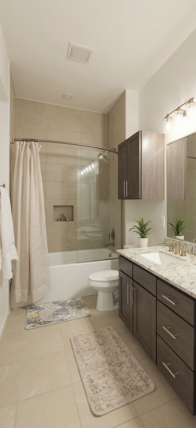 Charming Shabby Chic Bathroom with Modern Touches