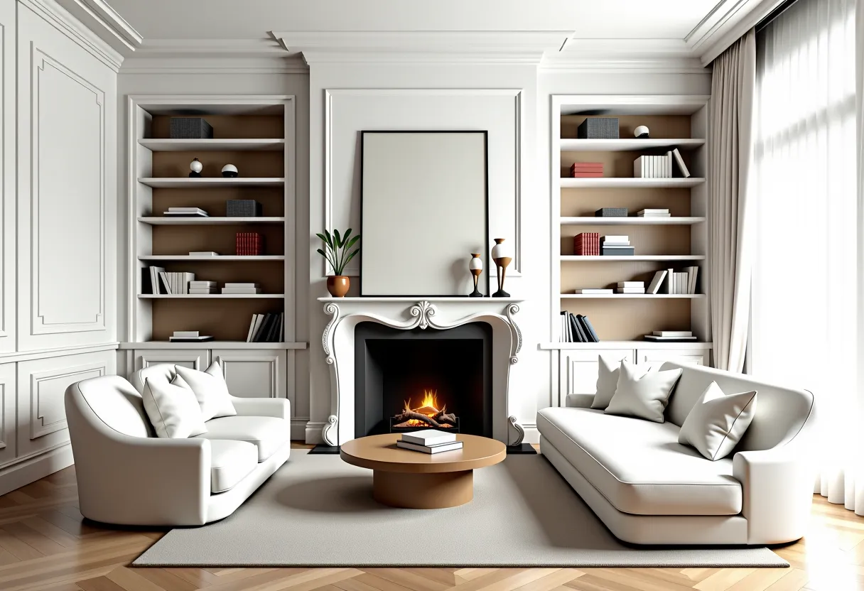 Contemporary Elegance: Haussmannien Living Room Design