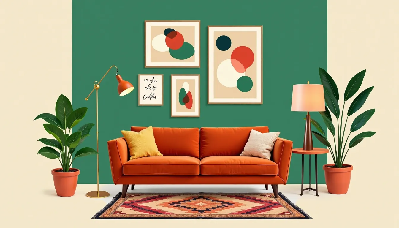 Modern Boho Living Room: Vibrant & Artistic Mood Board