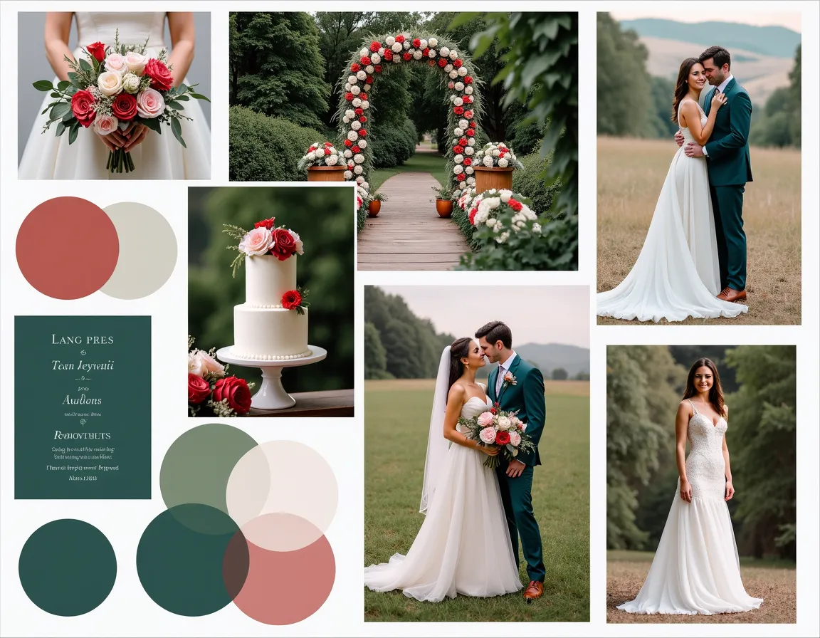 Enchanting Garden Wedding: A Teal, Coral & Mauve Affair