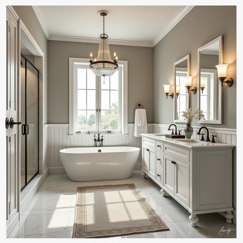 Elegant Traditional Bathroom with Luxurious Touches