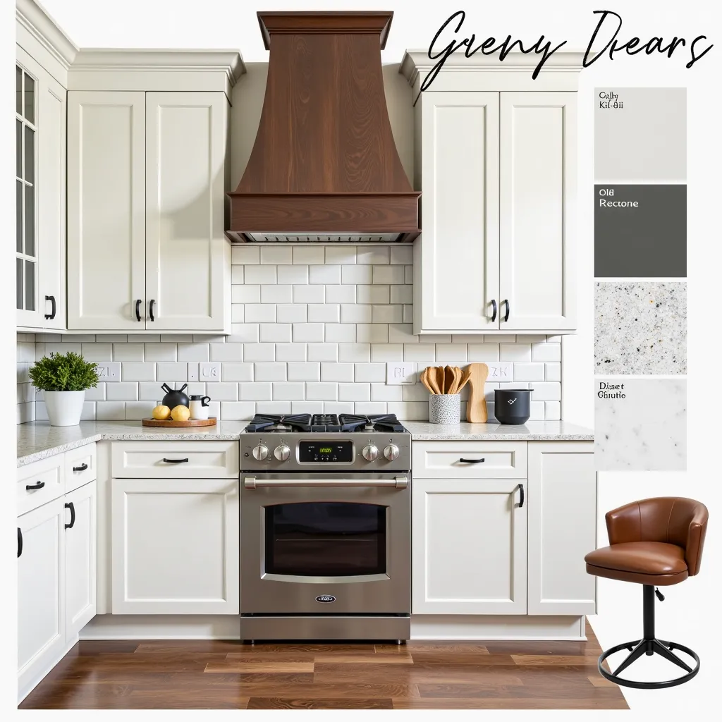 Farmhouse Kitchen Elegance with Warm Whites & Walnut