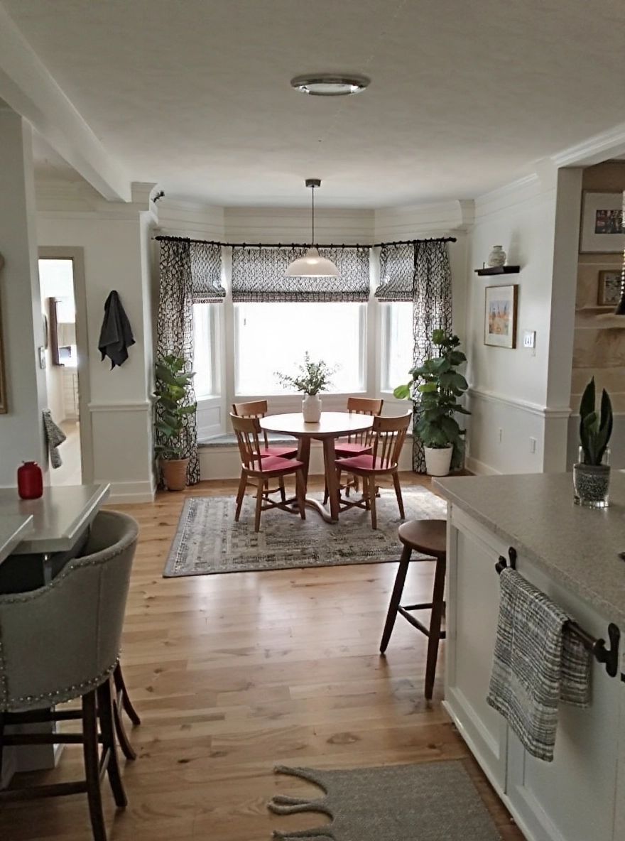 Elegant Craftsman Kitchen with Chic Dining Nook