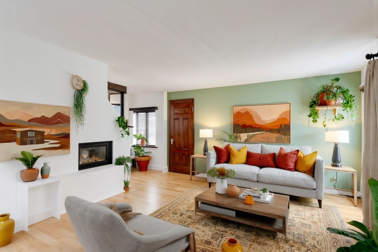 Bohemian Living Room: Warmth in Rust, Terra Cotta & Mustard