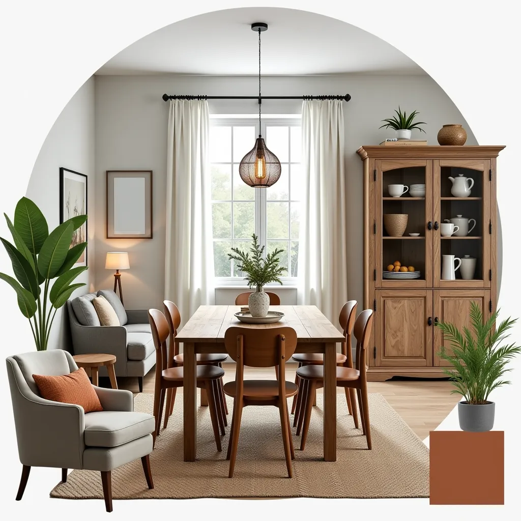 Cozy Shoppe Amber Dining Room with Rustic Charm