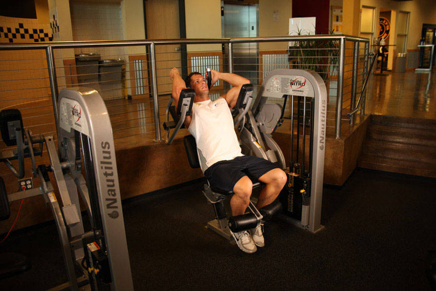Ab Crunch Machine — starting position, working the abs