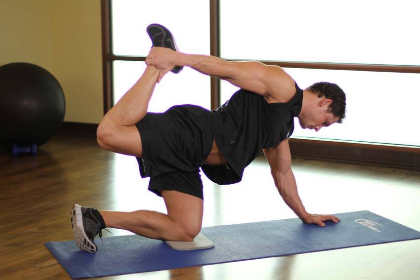 All Fours Quad Stretch — end position, working the quads