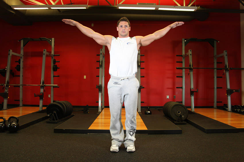 Arm Circles — end position, working the shoulders