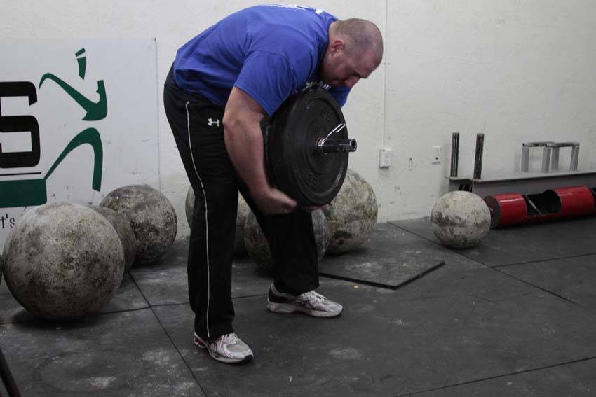 Atlas Stone Trainer — end position, working the lower back