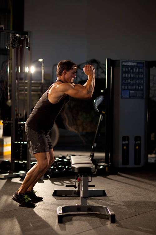 Bench Jump — starting position, working the quads