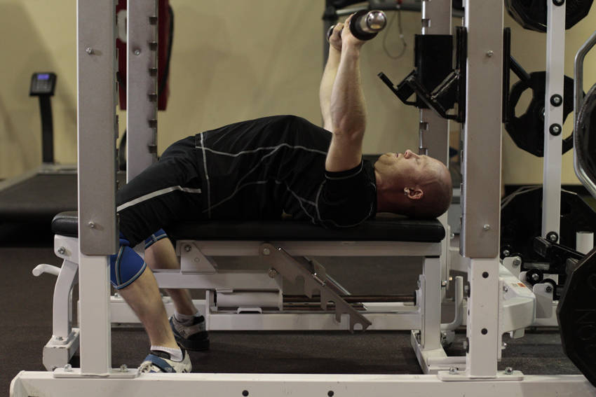 Bench Press - Powerlifting — starting position, working the triceps