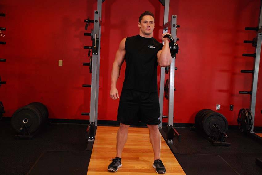 Bent Press — starting position, working the abs