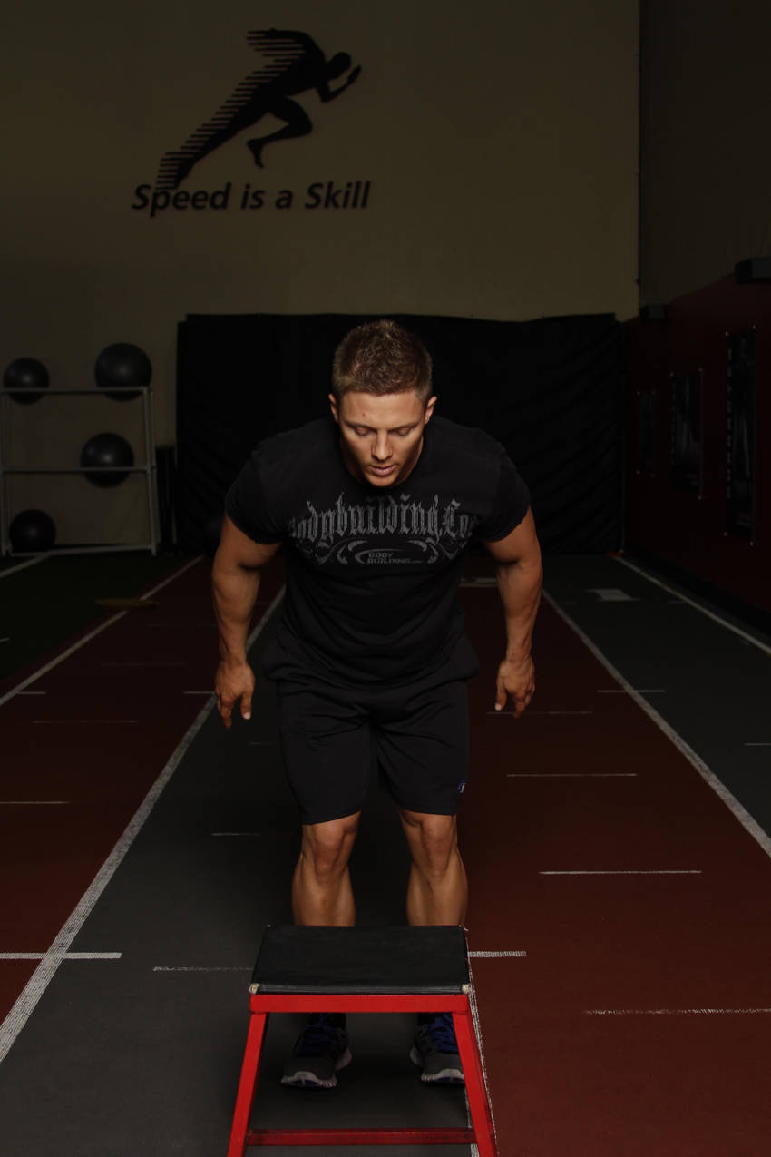 Box Jump (Multiple Response) — starting position, working the hamstrings