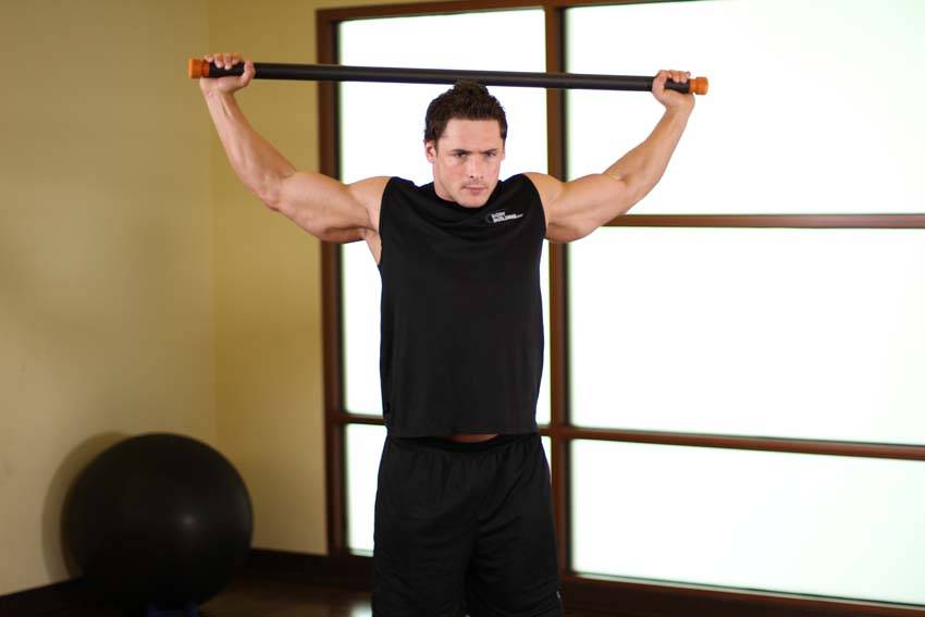 Chest And Front Of Shoulder Stretch — end position, working the chest