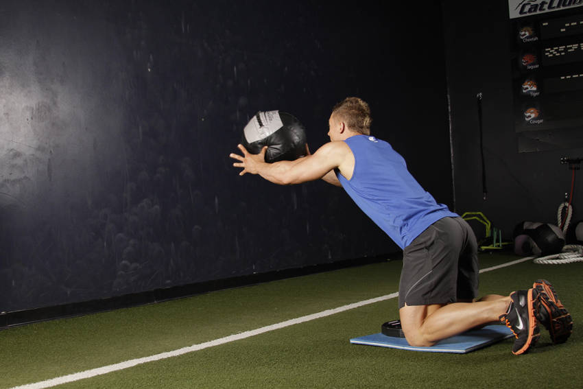 Chest Push (multiple response) — end position, working the chest