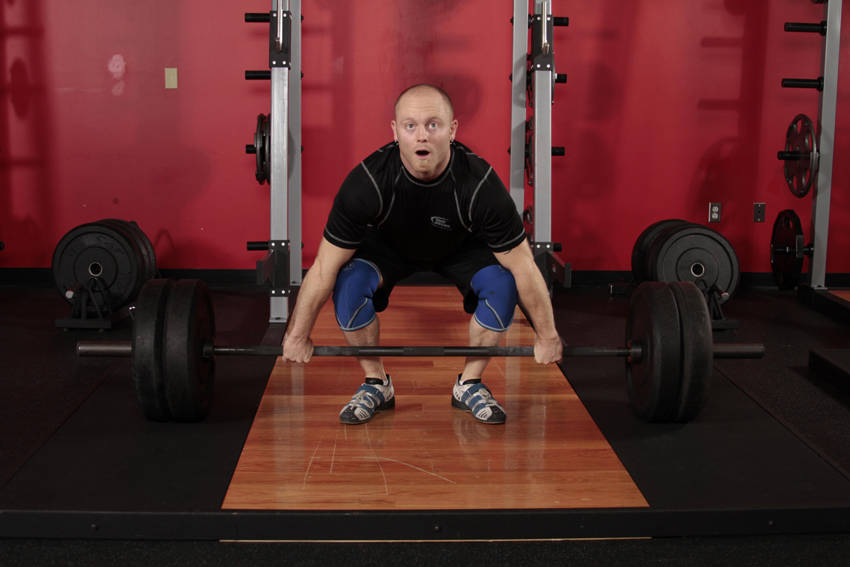 Clean — starting position, working the hamstrings