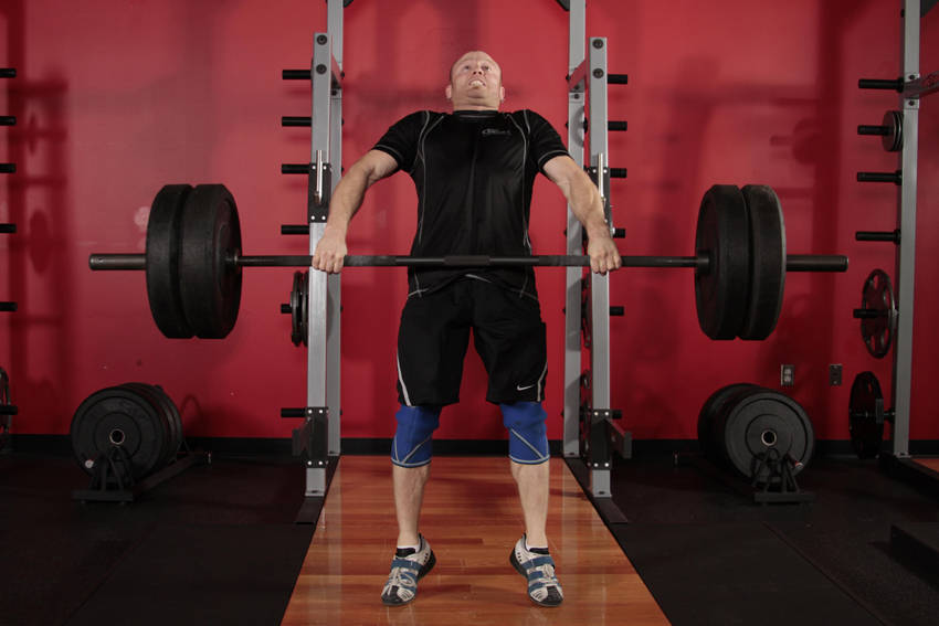 Clean — end position, working the hamstrings